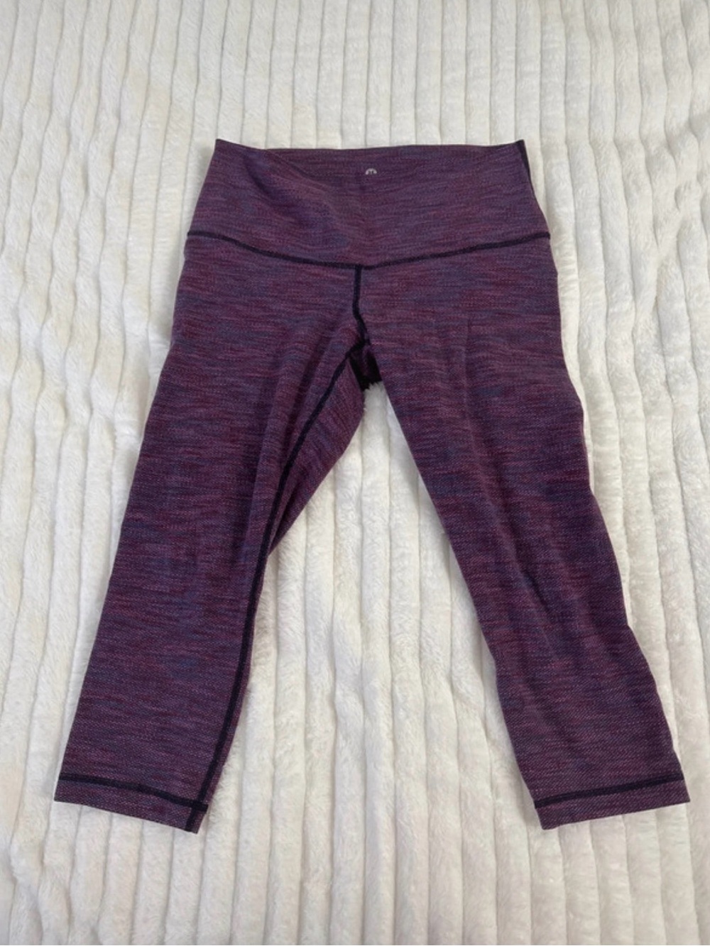 lululemon athletica Heathered Plum Cropped Leggings
